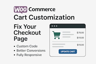 customize your woocommerce cart and checkout page