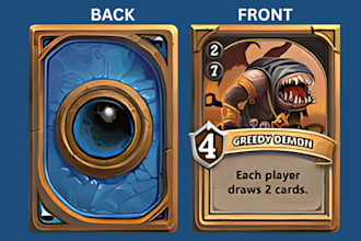 design custom tcg, ccg, tarot, oracle, and board game card illustration
