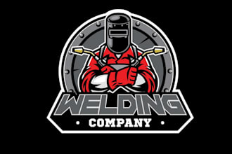 design high quality export welder mascot logo with my fastest delivery