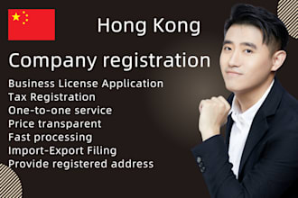 assist you in registering hong kong company and obtaining a business license