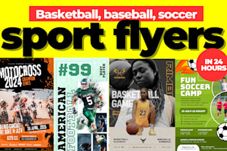 do basketball baseball soccer flyer
