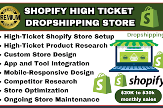 build high ticket shopify dropshipping store research us uk high ticket products