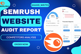 semrush website audit with competitors analysis