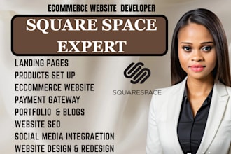 design squarespace website redesign squarespace website store landing page SEO