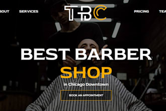 design hair salon, barbershop website appointment booking website