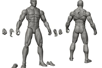 3d realistic animal model articulated action figure model weapon assets design