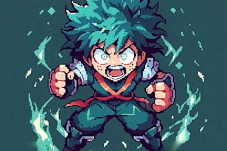 draw pixel art background and scene,landscape,game asset,banner,tilset,fakemon