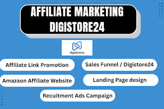 create and setup a professional digistore24 affiliate marketing funnel