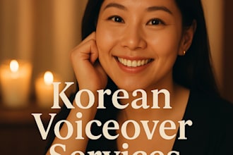 record a korean voice over with various emotions and tones