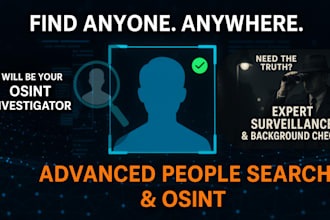 be your osint expert and online private investigator