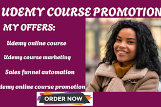 promote udemy online course, udemy course promotion and udemy course marketing,