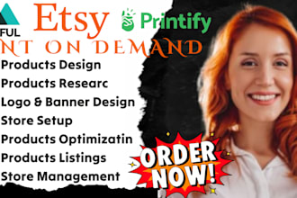 set up etsy print on demand store printful printify etsy seo pod