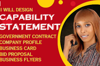design capability statement business resume government contract company profile