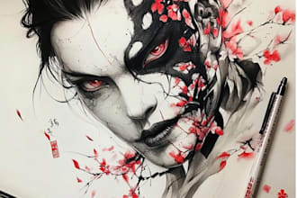 do a personalized japanese style tattoo desing