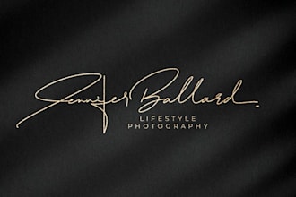 design a custom photography watermark or signature logo