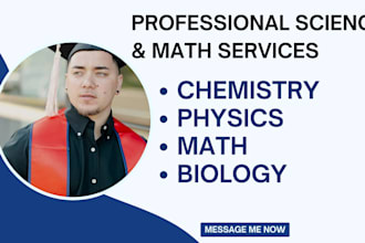 help you in chemistry, physics, math, biology related problems