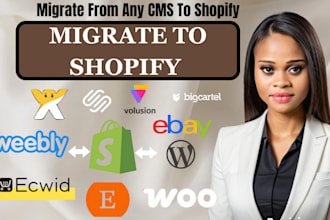 transfer website clone from wix wordpress ecwid etsy ebay to shopify migration