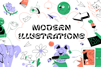 create modern illustration for your business