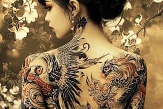 draw a japanese or oriental tattoo design for you
