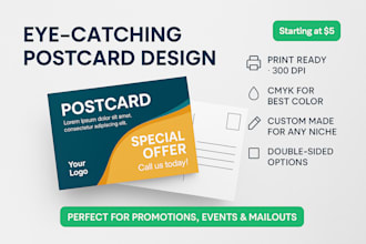 design a lavish postcard,flyers,club flyer, or canva flyer