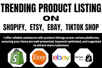 shopify etsy and ebay products listing with zendrop and printify integration