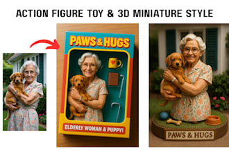 turn your images into an action figure toy or 3d miniature diorama