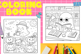 create bold and easy coloring pages custom kawaii doodle