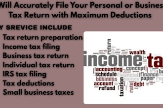 accurately file your personal or business tax return and maximize deductions