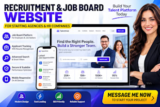 design recruitments website job board website staffing website