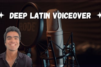 record a deep latin spanish voice over