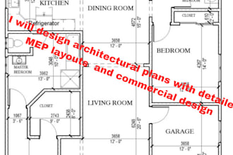 draw stamp architectural plans with detailed mep drawing structural design