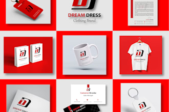 design customize logo, brand identity with full branding kit
