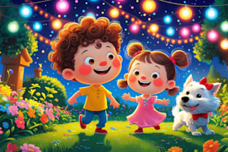 design children book illustration, children picture book illustrator, KDP cover