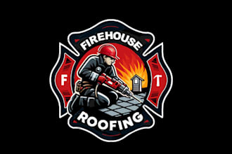 design professional home renovation painting and roofing logo