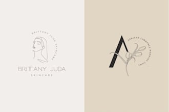 design custom hand drawn botanical boho logo