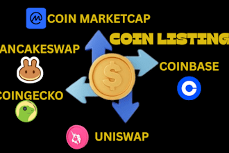 get your token listing coin listing on coinmarketcap coingecko pancakswap