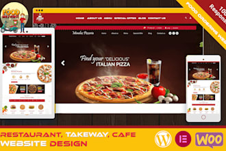 do restaurant website cafe, food website restaurant menu wordpress website