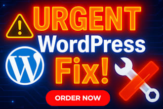 urgently troubleshoot and repair wordpress website or fix website errors fast