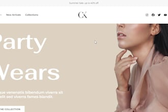 design a simple business store website