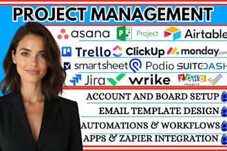 setup monday airtable clickup trello automation notion asana podio jira wrike