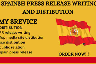write and distribute spanish, italian, french, and brazilian press releases