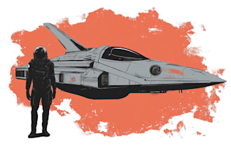 do very detailed cyberpunk or sci fi illustration