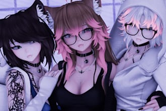 design and rig 2d vtuber model 2d anime model