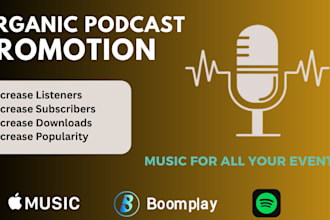 do organic podcast promotion for spotify apple and soundcloud