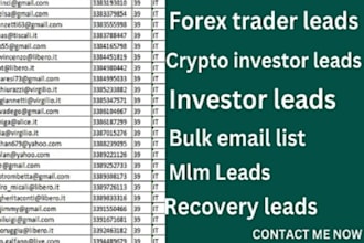 generate fresh forex crypto lead, binance lead, bank iban lead coinbase lead