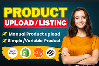 do product upload or listing to woocommerce, shopify or any ecommerce store