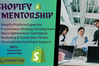 be your shopify mentor, consultant, coach, shopify dropshipping manager expert