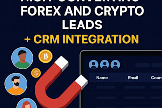 deliver high converting forex and crypto leads with crm integration