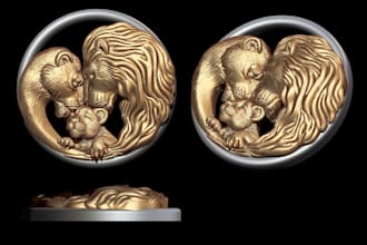 create a custom 3d cad jewelry design and render it