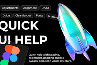 fix your design in figma, UI adjustments and cleanup